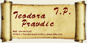 Teodora Pravdić vizit kartica